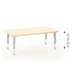 Rectangular Table Owlaf 120 x 60 cm. incl. height-adjustable - Papouille