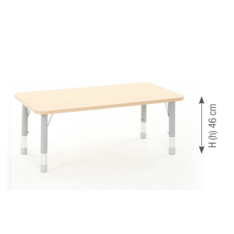 Rectangular Table Owlaf 120 x 60 cm. incl. height-adjustable - Papouille