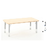 Rectangular Table Owlaf 120 x 60 cm. incl. height-adjustable - Papouille
