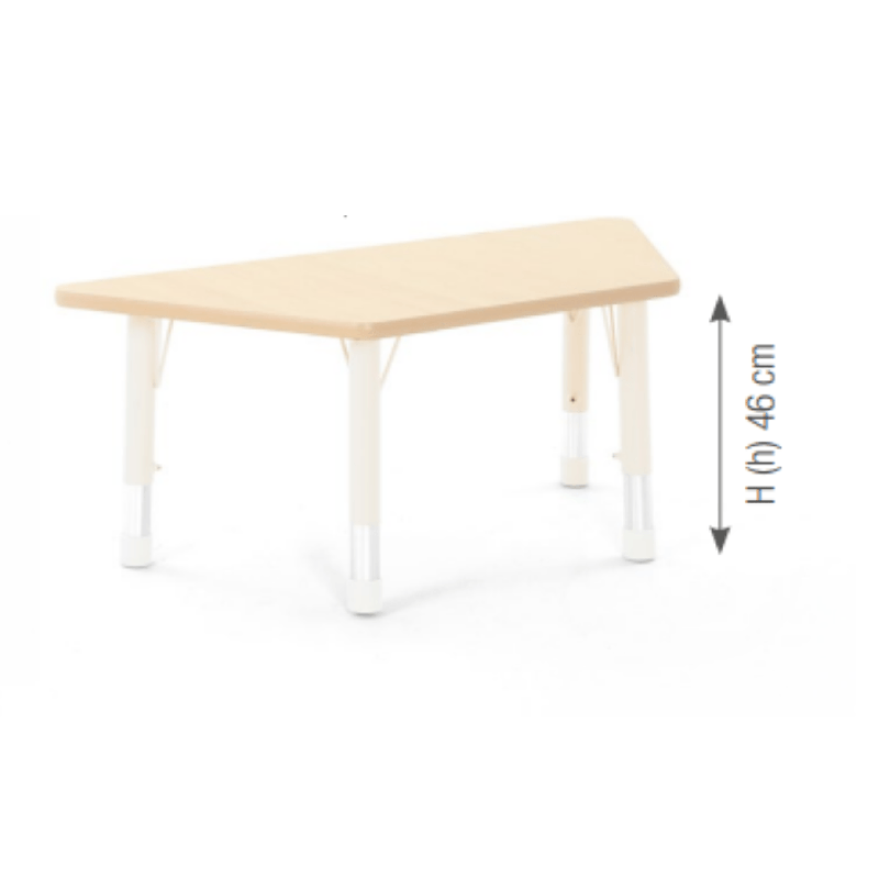 Trapezoidal Table Owlaf 120 x 60 cm. incl. height-adjustable - Papouille