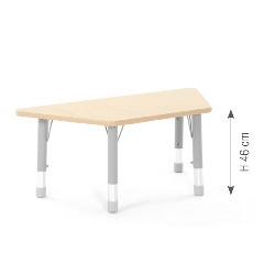 Trapezoidal Table Owlaf 120 x 60 cm. incl. height-adjustable - Papouille