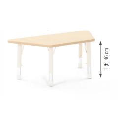 Trapezoidal Table Owlaf 120 x 60 cm. incl. height-adjustable - Papouille