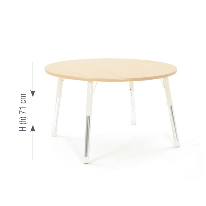 Round Table Owlaf 120 cm. incl. height-adjustable metal legs - Papouille