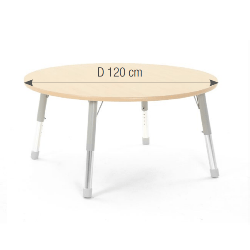 Round Table Owlaf 120 cm. incl. height-adjustable metal legs - Papouille