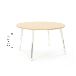 Round Table Owlaf 120 cm. incl. height-adjustable metal legs - Papouille
