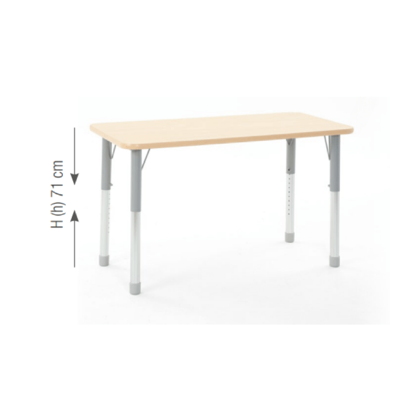 Rectangular Table Owlaf 120 x 75 cm. incl. height-adjustable - Papouille