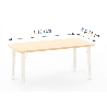 Rectangular Table Owlaf 120 x 75 cm. incl. height-adjustable - Papouille