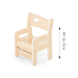 Chair "Ole". seat height: 18 cm with armrest. with safety po - Papouille