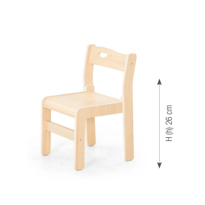 Chair "Ole". seat height: 26 cm. without armrest - (4 Chairs - Papouille