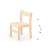 Chair "Ole". seat height: 26 cm. without armrest - (4 Chairs - Papouille
