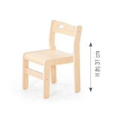 Chair "Ole". seat height: 31 cm. without armrest - (4 Chairs - Papouille