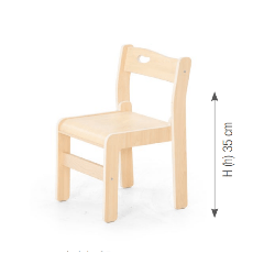 Chair "Ole". seat height: 35 cm. without armrest - (4 Chairs - Papouille