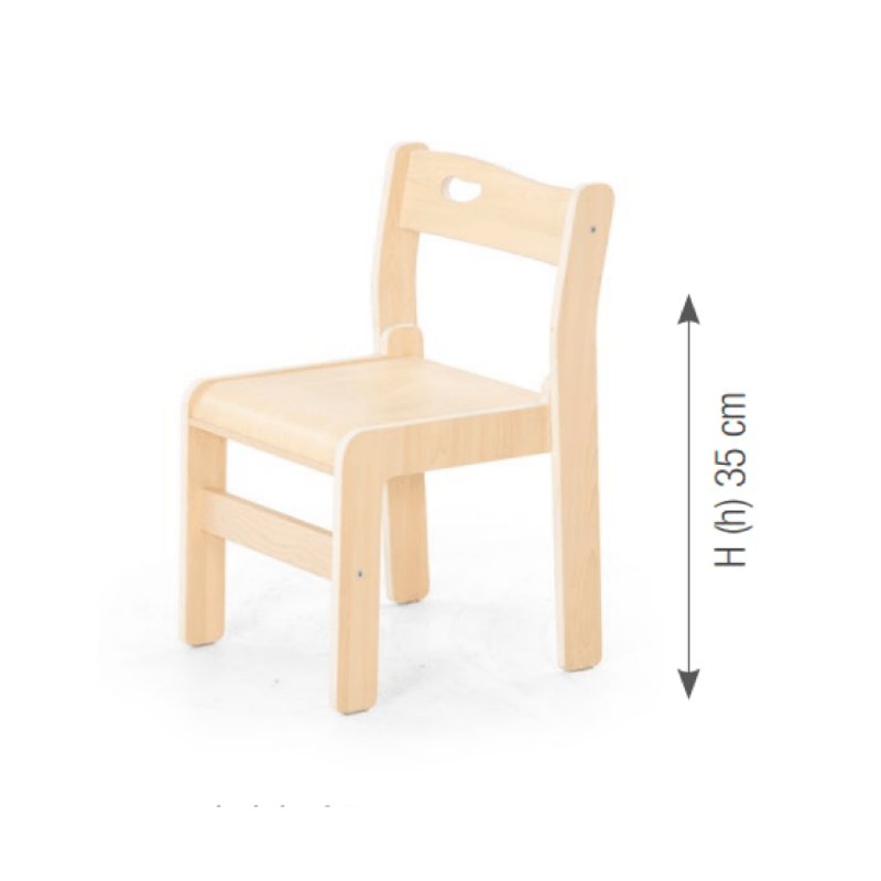Chair "Ole". seat height: 35 cm. without armrest - (4 Chairs - Papouille