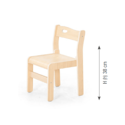 Chair "Ole". seat height: 38 cm. without armrest - (4 Chairs - Papouille