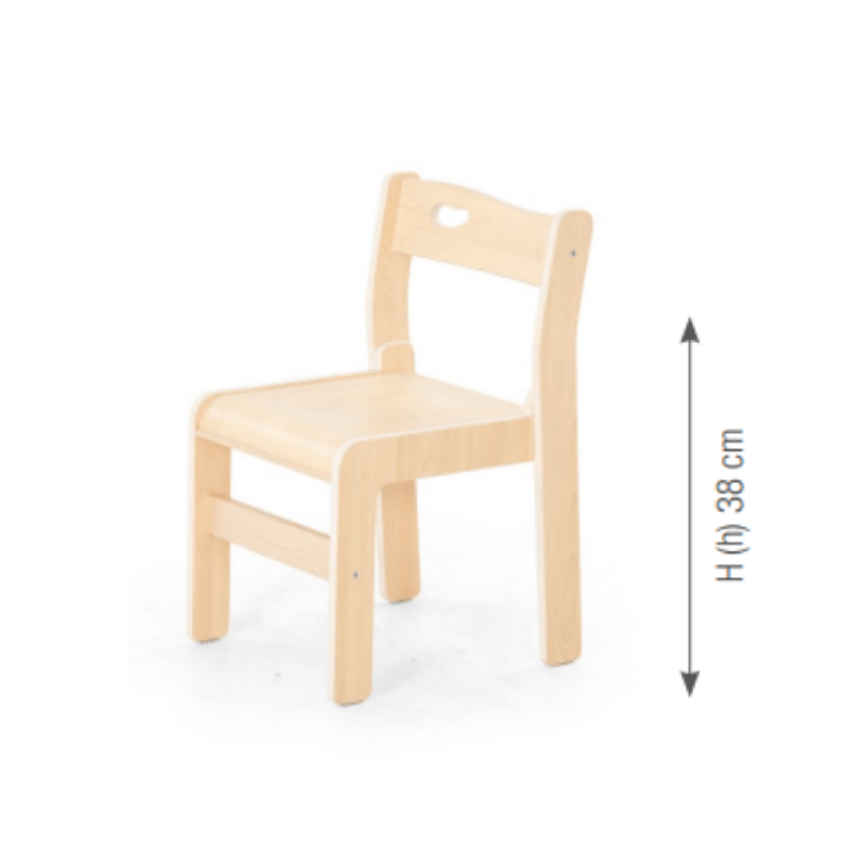 Chair "Ole". seat height: 38 cm. without armrest - (4 Chairs - Papouille
