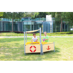 Mobile Mud Table with sloping Roof - Papouille