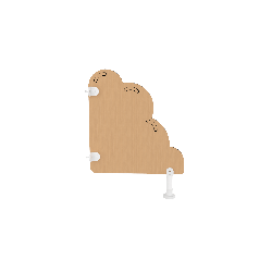 Cloison de séparation pour WC - arrondi - Papouille