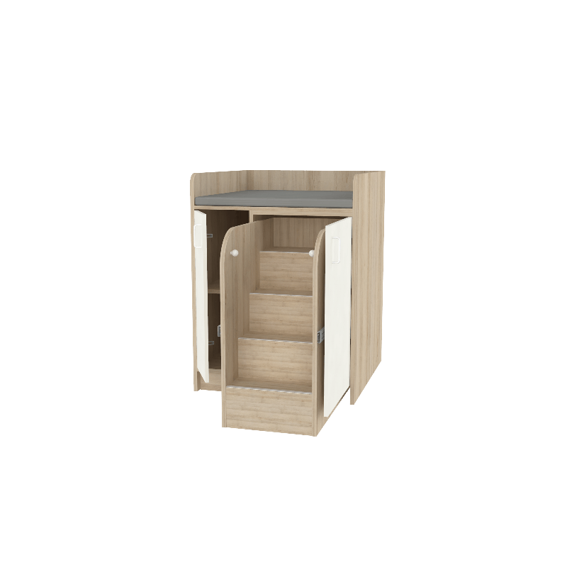 Meuble à langer avec escalier et tapis - Papouille
