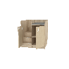 Meuble à langer avec escalier et porte - Papouille