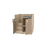 Meuble à langer avec escalier et porte - Papouille