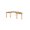 Table demi lune - T00 - Papouille