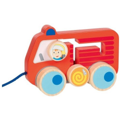 Voiture de Pompier à tirer - Papouille