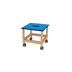 Tabouret à roulettes - T3 - Papouille