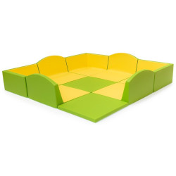 Grand parc 9 pièces - 180 x 180 x 37 cm - Papouille