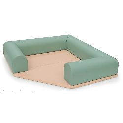 Parc en mousse avec entrée - Bleu - Papouille