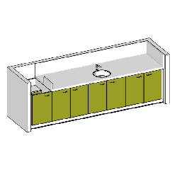 Table à langer avec cuve - 3370 x 850 mm - Papouille