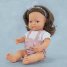 Poupée brune avec tenue - 38 cm - Papouille