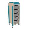 Meuble a roulettes 5 bacs teinte - Papouille