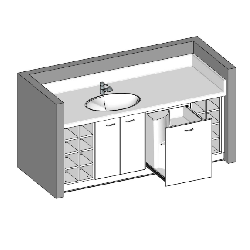 Table à langer avec une cuve et un escalier  - Papouille