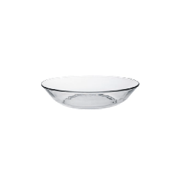 Assiette creuse en verre trempé transparent - 175mm - Papouille