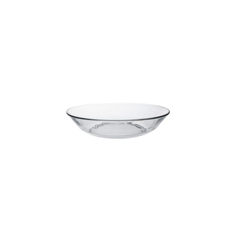 Assiette creuse en verre trempé transparent - 175mm - Papouille