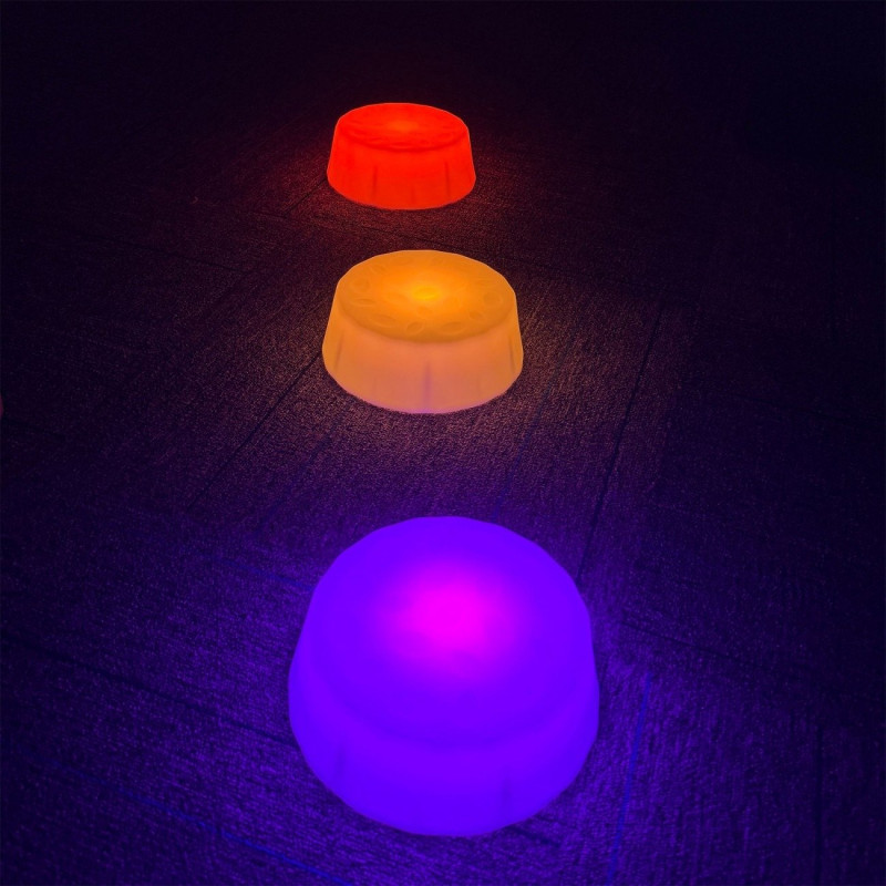 6 dalles sensorielles rondes lumineuses - Papouille