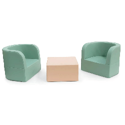 Ensemble de fauteuils avec carré - Papouille