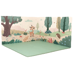 Grand tapis mural - la forêt - Papouille