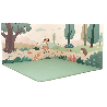 Grand tapis mural - la forêt - Papouille