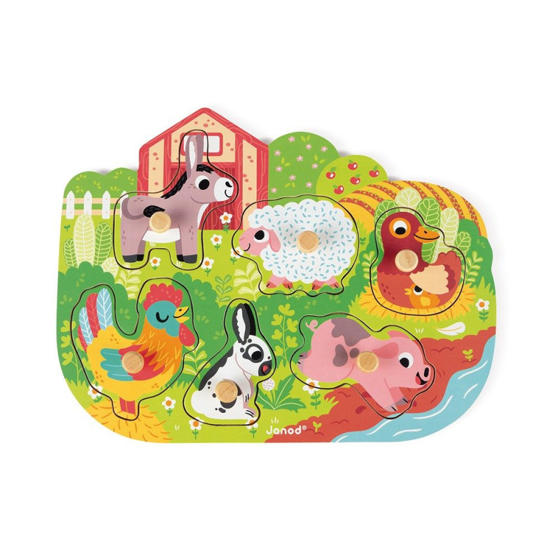 Puzzle la ferme joyeuse 6 pièces - Papouille