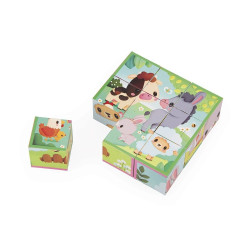 9 Cubes Animaux De La Ferme - Papouille