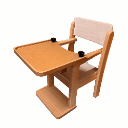 Chaise en bois avec tablette - T00 - Papouille