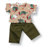 Pantalons et t-shirt pour Poupon 30 cm kaki - Papouille