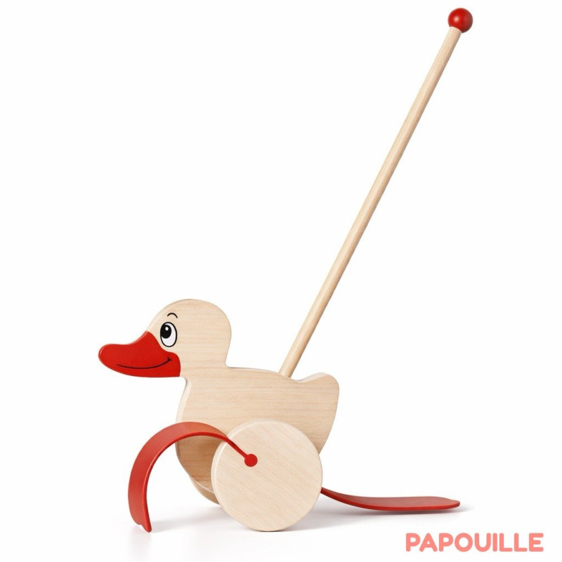 Canard à tirer - en bois  - Papouille