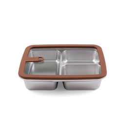 Boite de conservation 3 compartiments - 160 cl - Inox micro- - Papouille