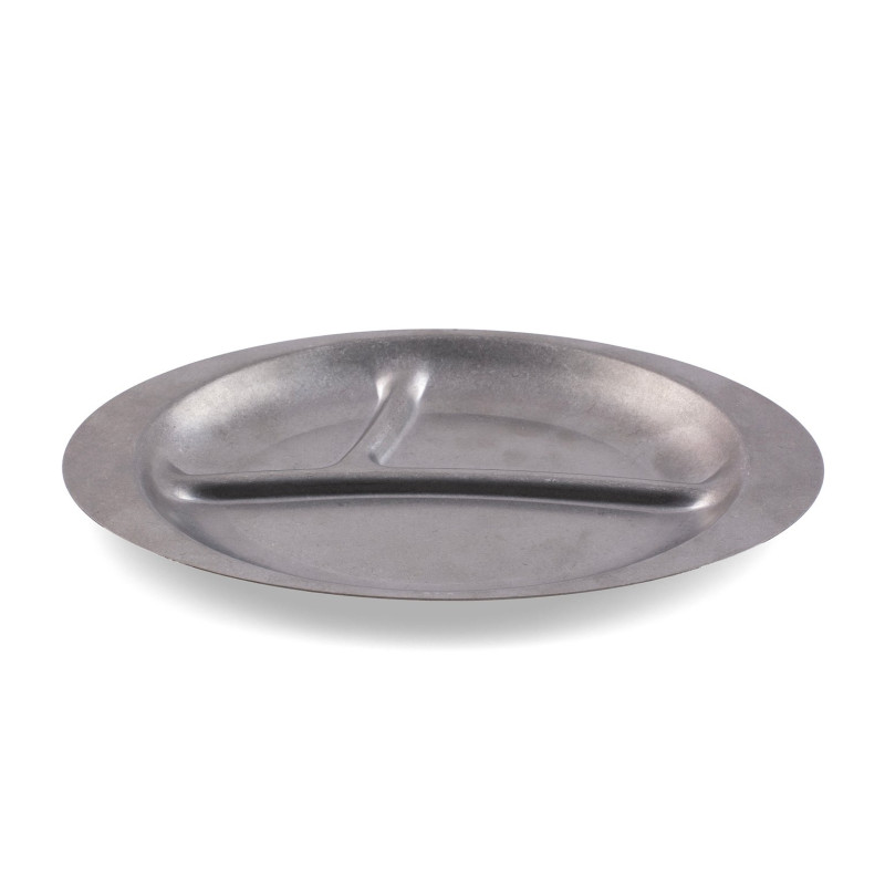 Assiette 3 compartiments - Inox micro-ondable - Papouille