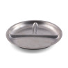 Assiette ronde 3 compartiments - Inox micro-ondable - Papouille