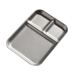 Plateau 3 compartiments - Inox micro-ondable - Papouille