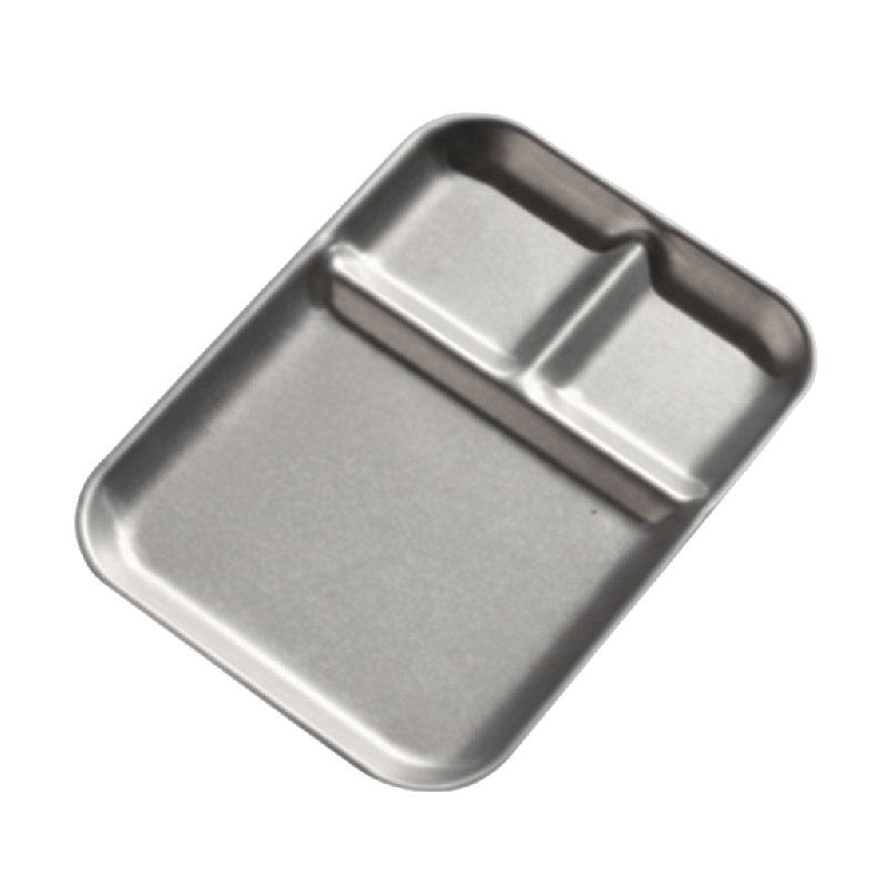 Plateau 3 compartiments - Inox micro-ondable - Papouille