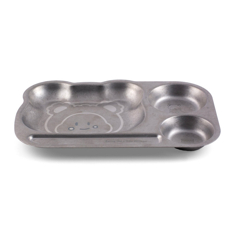 Plateau animal à compartiments - Inox micro-ondable - Papouille